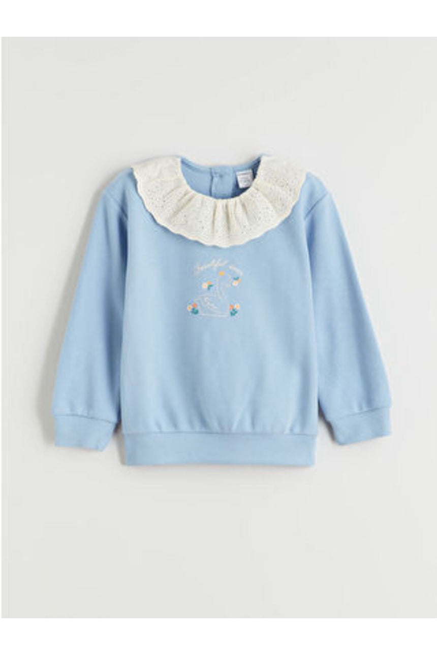 LC Waikiki Çocuk Sweatshirt W5JO08F1 - Pastel Mavi