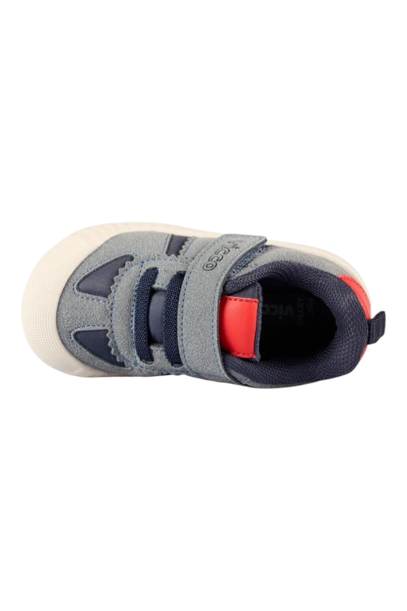 Sporline Vicco lacivert ve gri çocuk sneaker, cırt cırtlı ve esnek tabanlı günlük spor ayakkabı