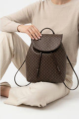 Calvin Klein Kadın EMBLEM AOP MINI BACKPACK LV04F3507G - Kahverengi