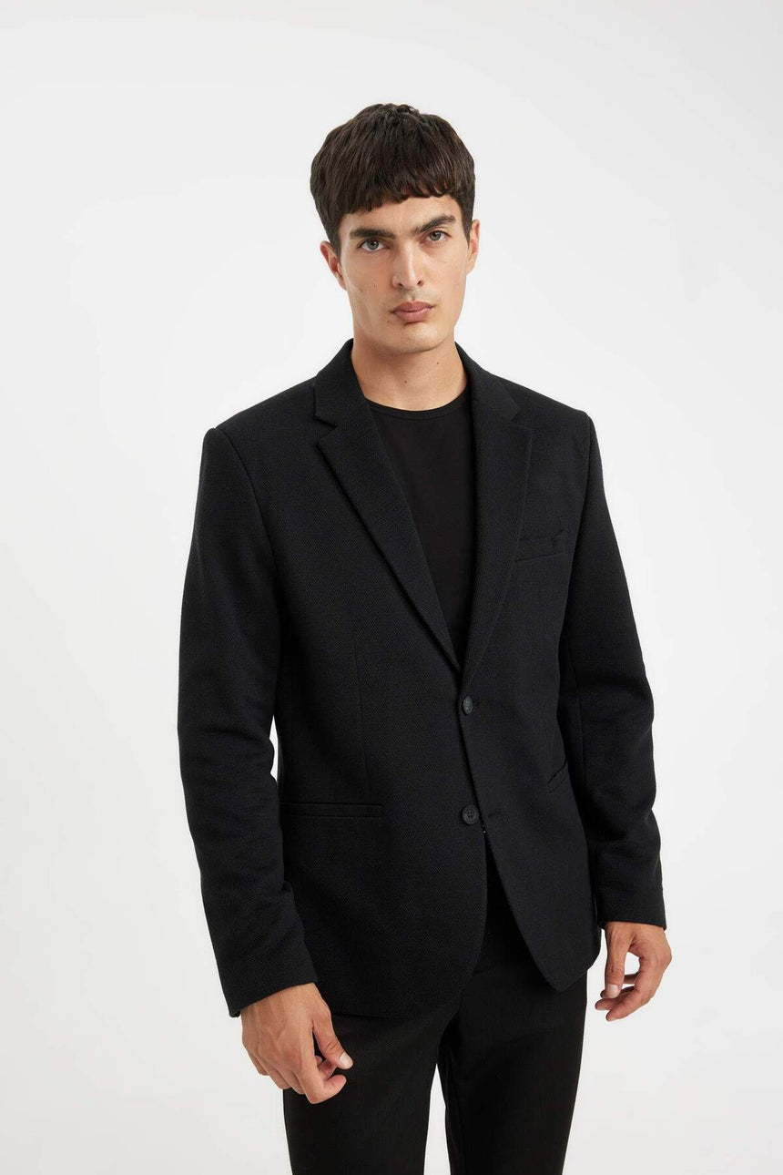 DeFacto N0503AZ Erkek Blazer Ceket - Siyah