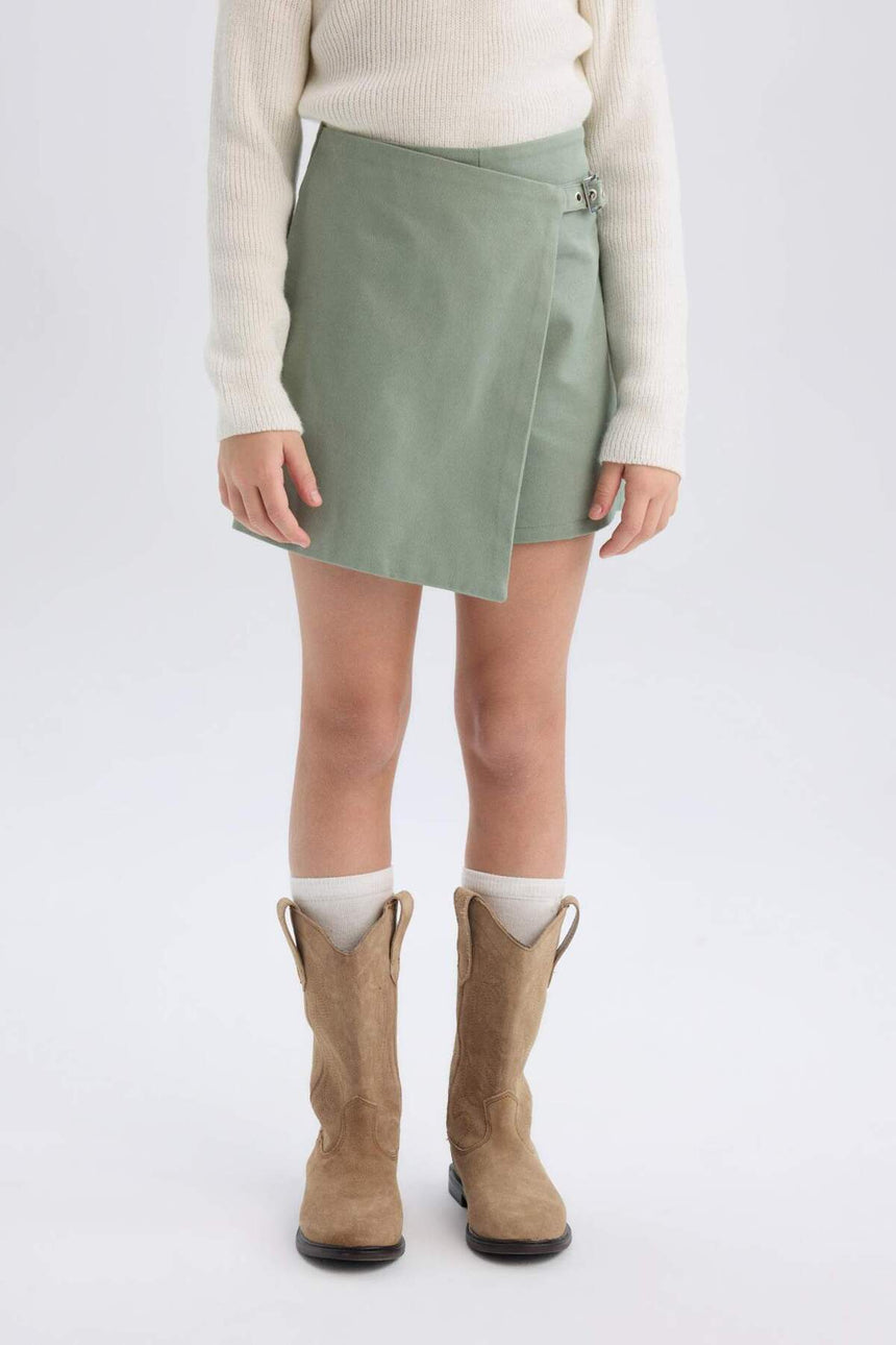 Defacto Çocuk Woven Skirt D9302A8 - Açık Yeşil
