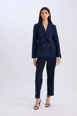 DeFacto Kadın Oversize Blazer Ceket D3155AX - Koyu Lacivert