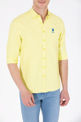 US POLO ASSN ERKEK DOKUMA GÖMLEK 1571130 - Sarı