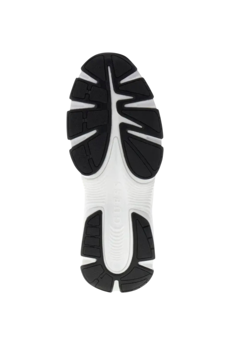 Sporline Guess kadın sneaker siyah ve beyaz renkli tırtıklı kauçuk taban detayı
