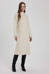 Defacto Kadın Long Sleeve Trico Dress Y2073Az - Ekru