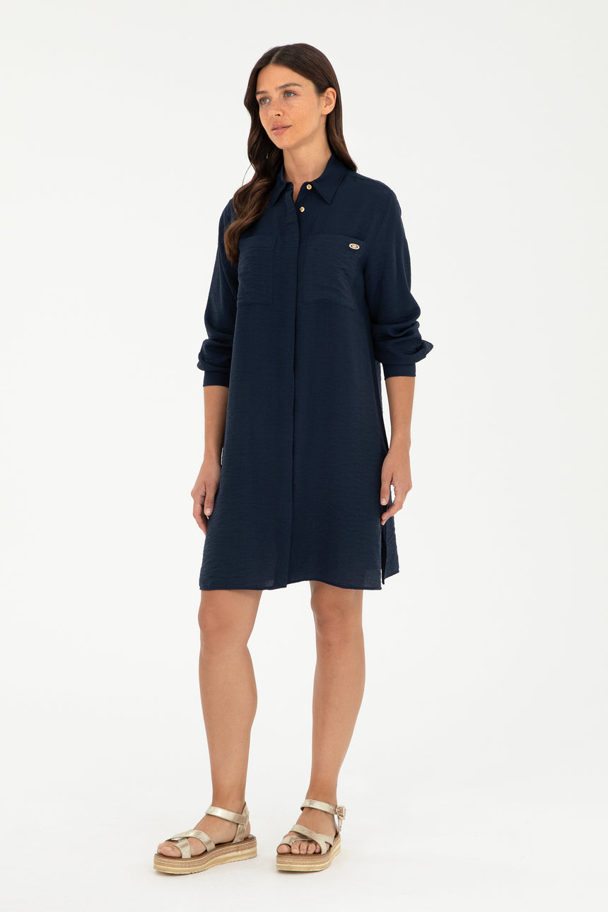 US POLO ASSN BAYAN DOKUMA ELBİSE 1864246 - Lacivert