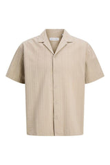 Jack & Jones Tyson Erkek Kısa Kollu Gömlek 12289457 - Bej