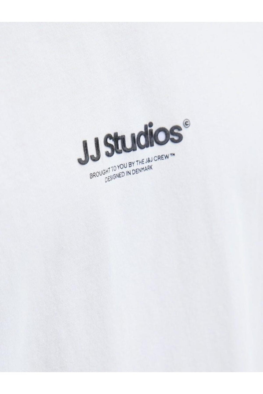 JACK&JONES JJESOHO TEE SS CREW NECK NOOS 12278787 - Beyaz