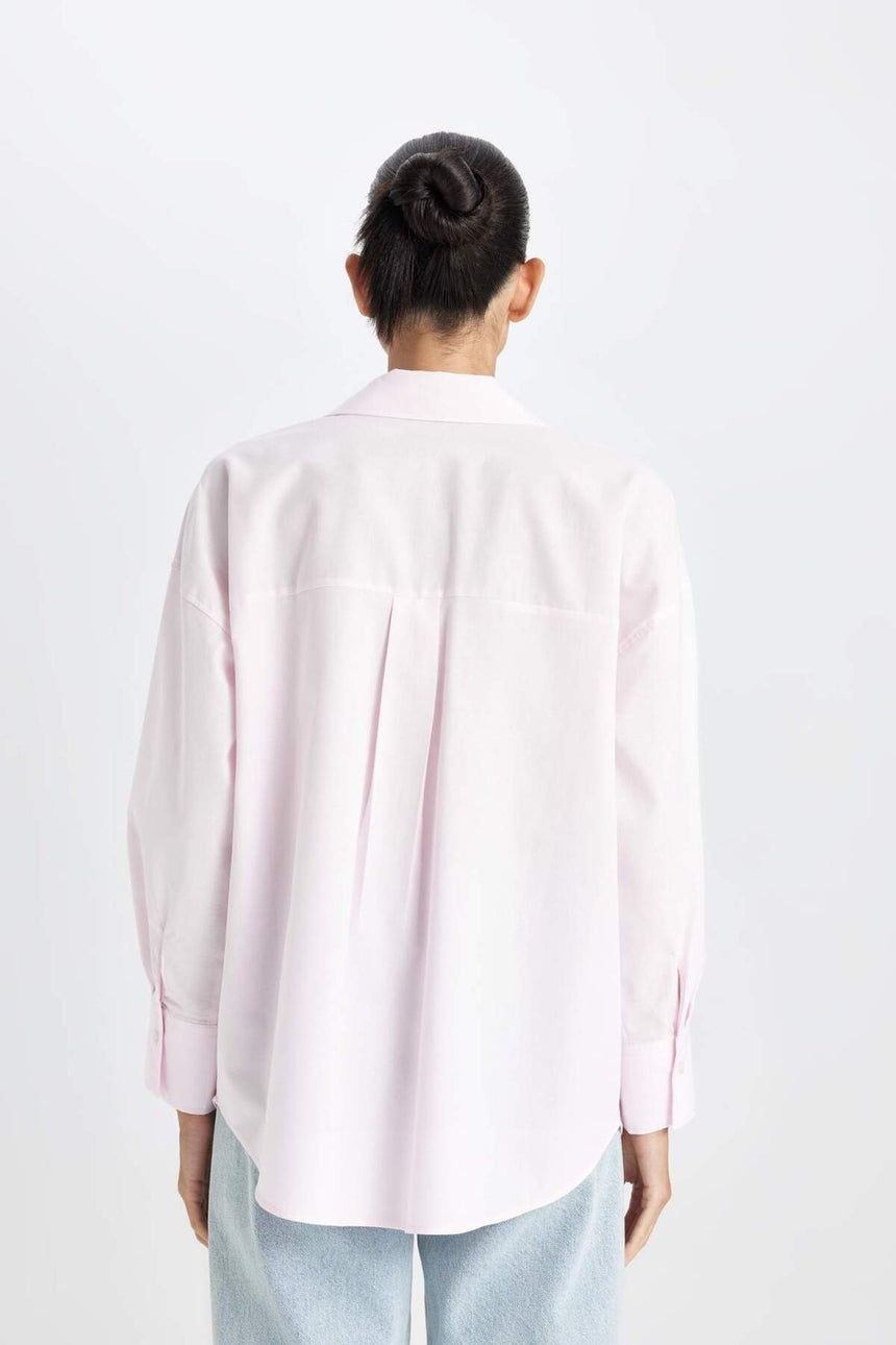 Defacto Kadın Long Sleeve Shirt C4597Ax - Açık Pembe