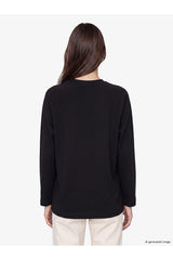 LC Waikiki Kadın Sweatshirt Tunik W6U726D8 - Siyah