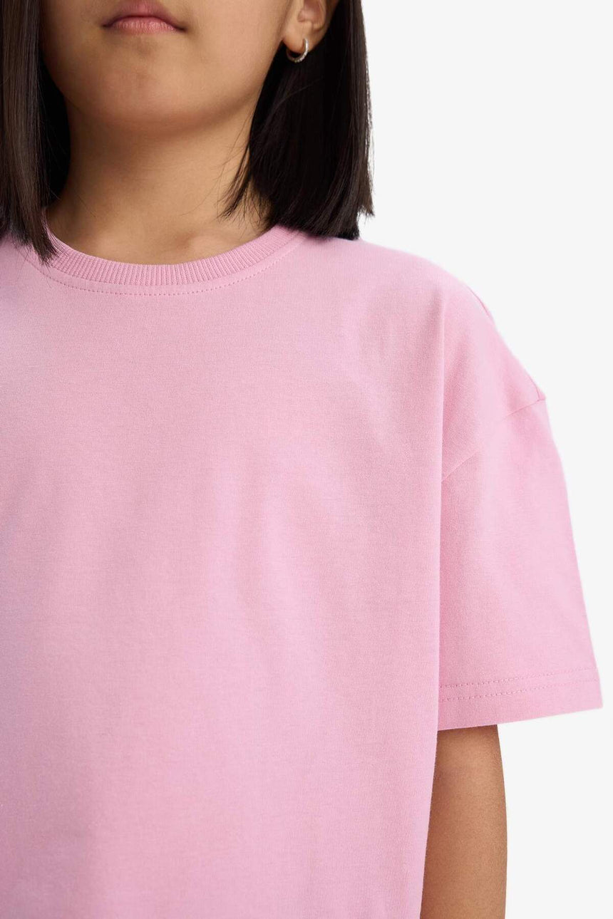 Defacto Çocuk Short Sleeve T-Shirt D9099A8 - Pembe