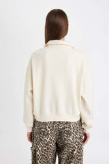 Defacto Kadın Sweat Shirt D5298Ax - Kum Beji