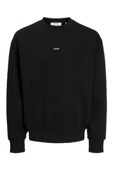 JACK&JONES JCOCLUB BADGE SWEAT CREW NECK 12300444 - Siyah