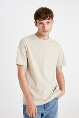 Defacto Erkek T-Shirt V7699Az - Kum Beji