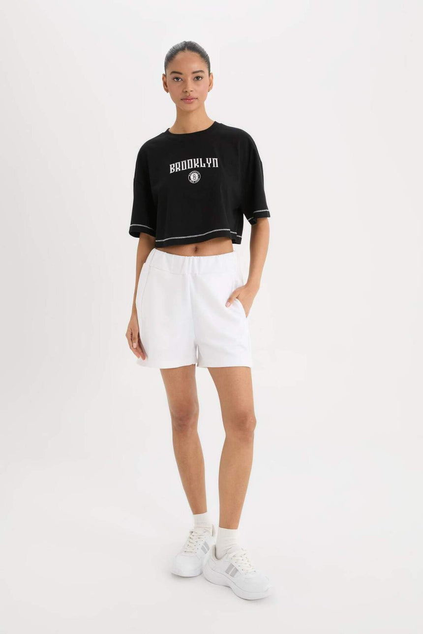 DeFacto B9953AX Kadın T-Shirt - Siyah