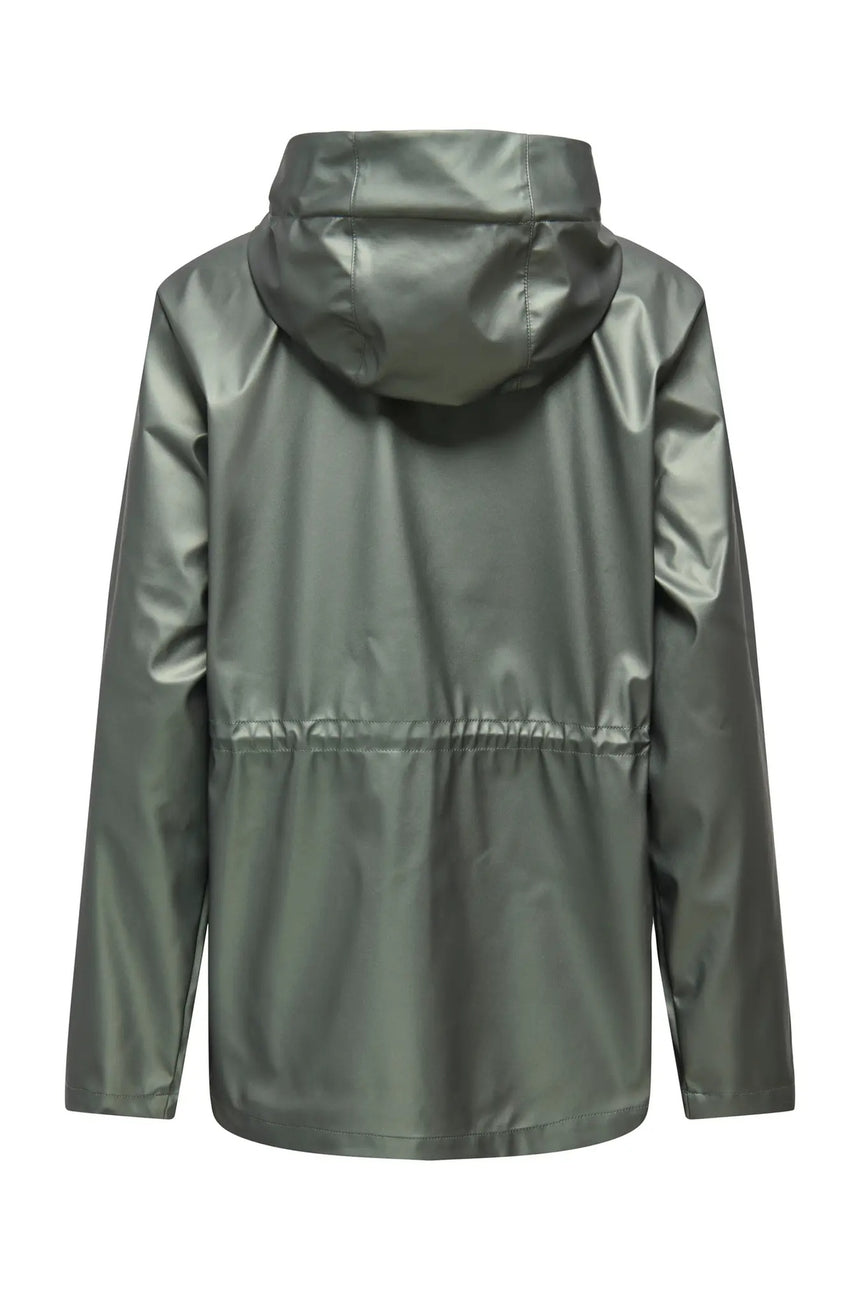 ONLY ONLEBEN SHINE STRING RAINCOAT CC OTW 15374158 - Gri/ Yeşil