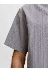 JACK&JONES JJETYSON RESORT SHIRT SS SN 12289457 - Antrasit/ Gri
