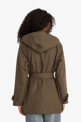 Defacto Kadın Trenchcoat E8582AX - Koyu Yeşil