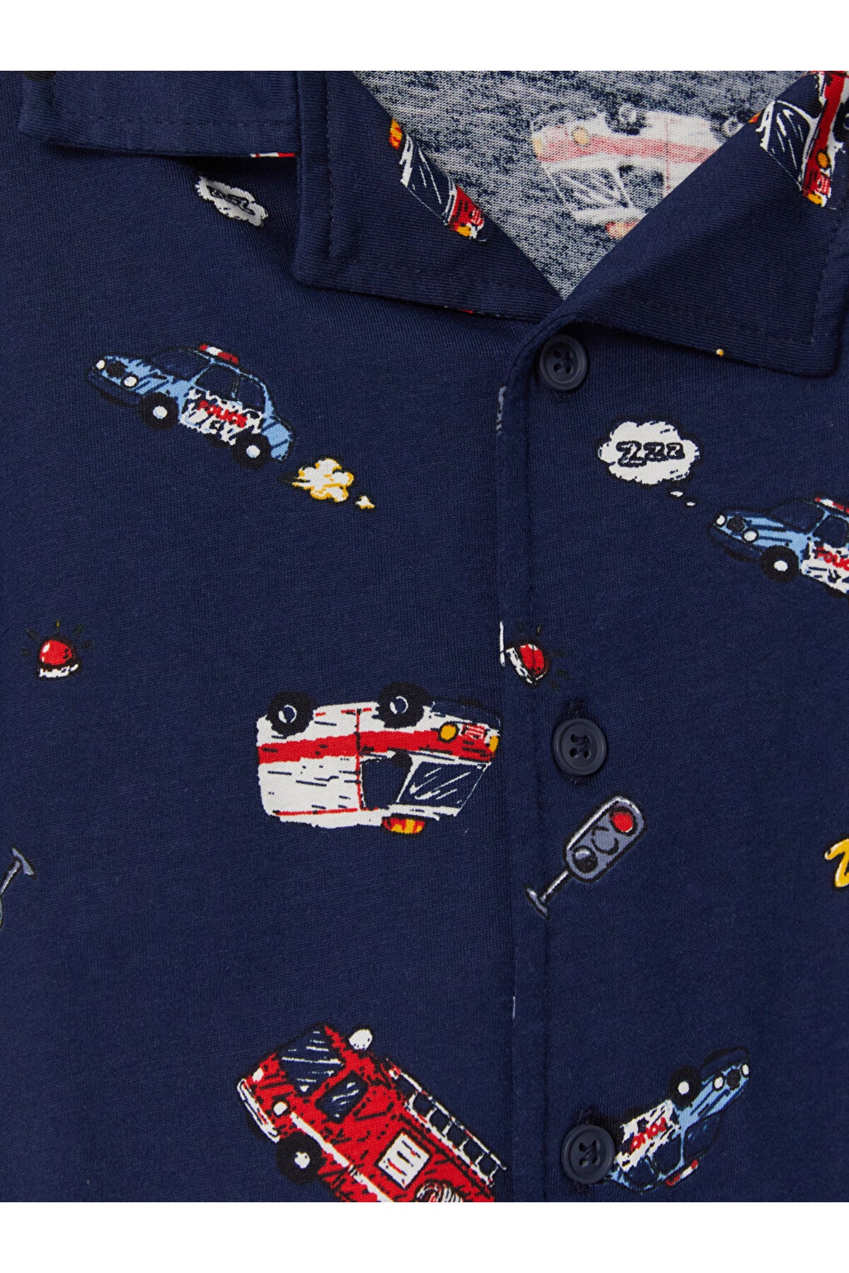 LC Waikiki Erkek Çocuk Penye Pijama Takımı W6C093D1 - Koyu Lacivert