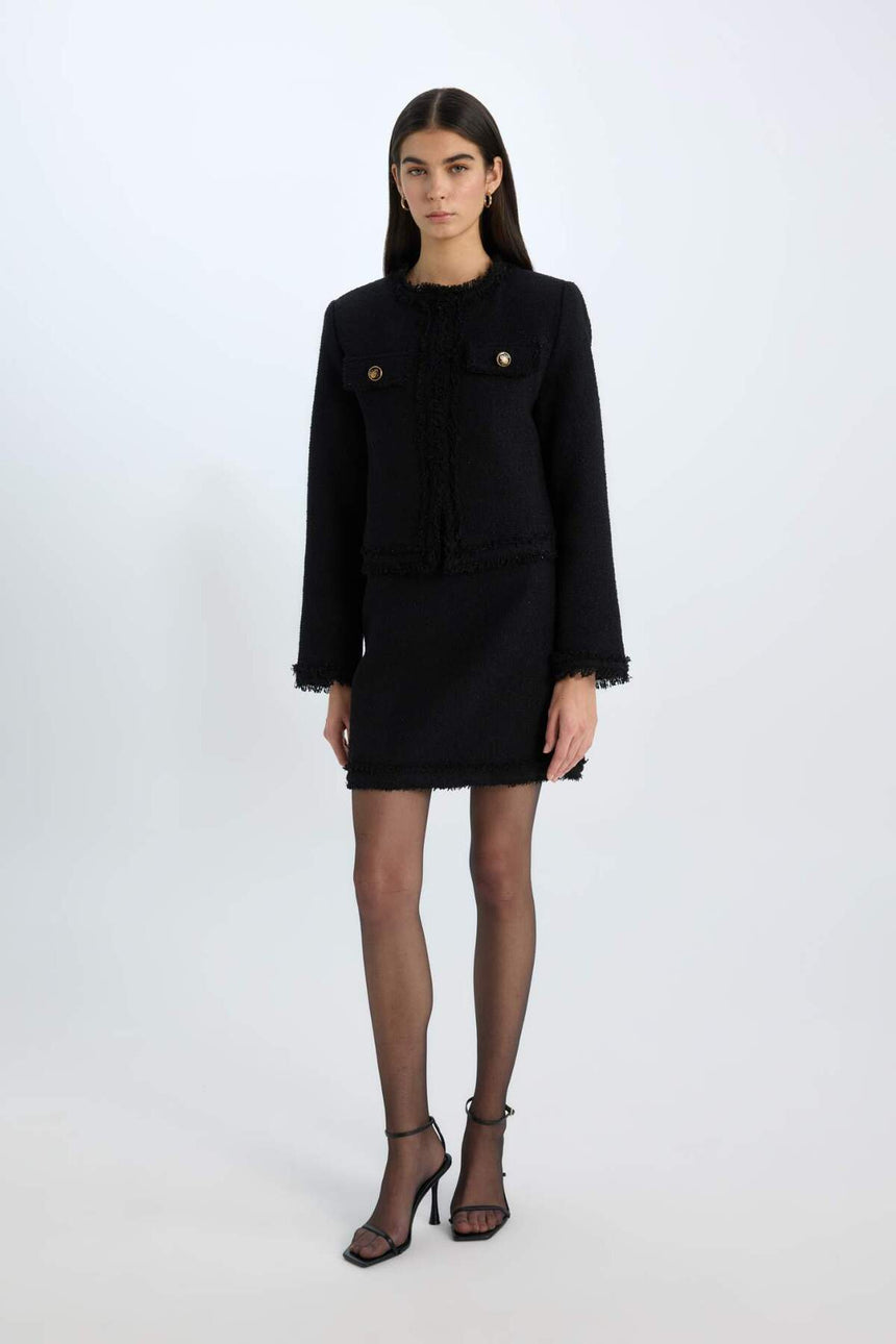 Defacto Kadın Woven Skirt D2870AX - Siyah