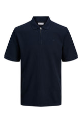 JACK&JONES POLO SHIRT MALE KNIT PRE58/CO39/EA3 12279177 - Koyu Lacivert