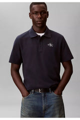 Calvin Klein Erkek SS EZ MONOLOGO CASUAL PIQUE POLO LV04RF209G - Mavi