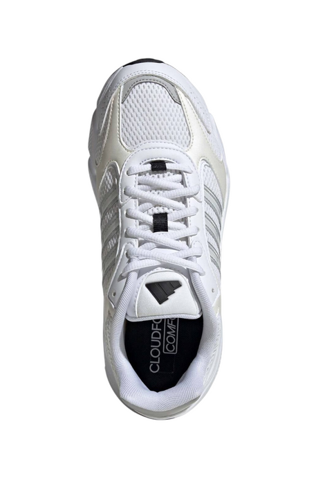 Sporline adidas Crazychaos 2000 beyaz kadın sneaker, tekstil yüzeyli ve üstten görünüm
