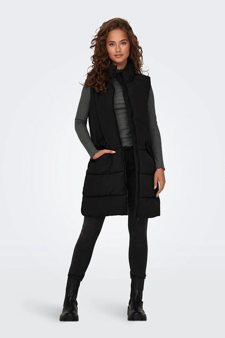 only onlmatilde long waistcoat otw noos 15274066 - Siyah