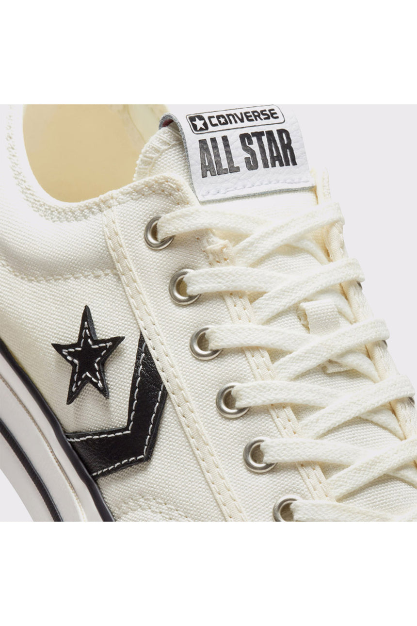 Converse Star Player 76 Premium Canvas A01608C.102 - Eskitilmiş Beyaz/ Siyah