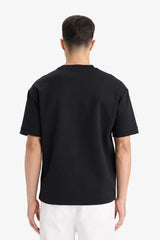 DeFacto B6494AX Erkek T-Shirt - Siyah