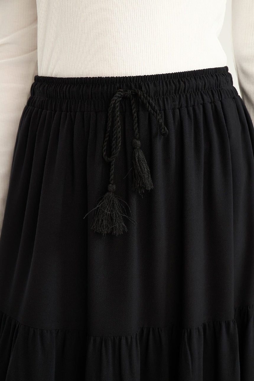 Defacto Kadın Woven Skirt Z3406Az - Siyah
