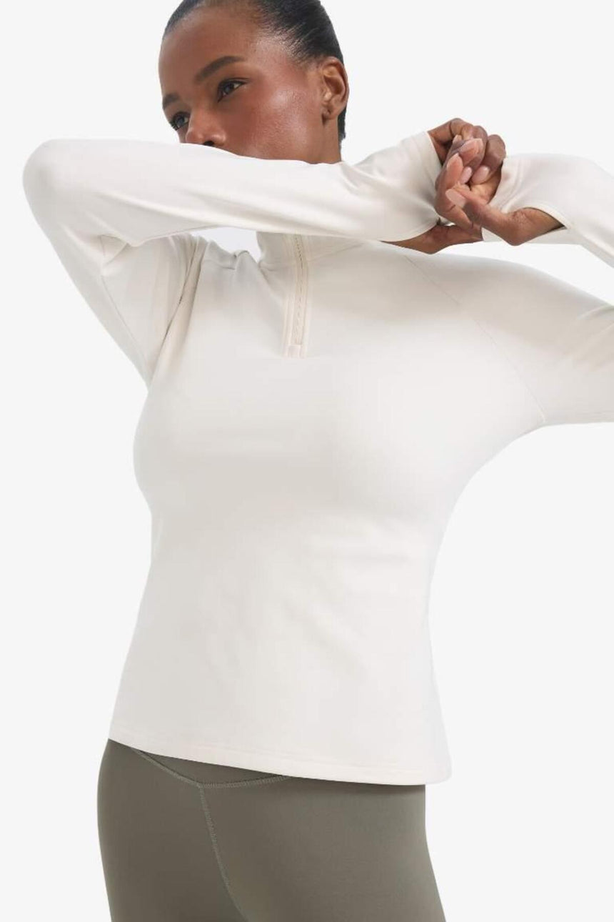 Defacto Kadın Long Sleeve T-Shirt B0811AX - Ekru