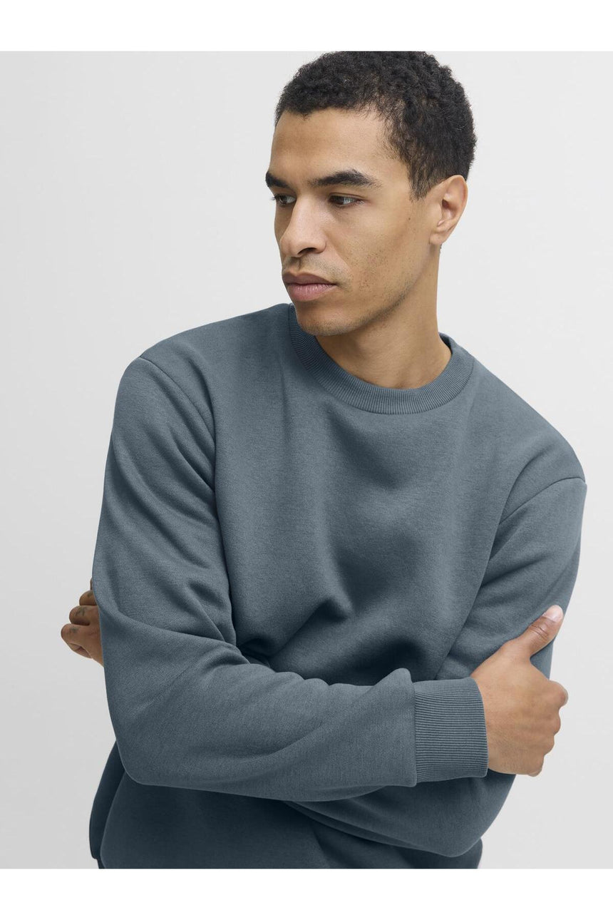 JACK&JONES JJEBRADLEY SWEAT CREW NOOS 12249341 - Mavi/ Gri