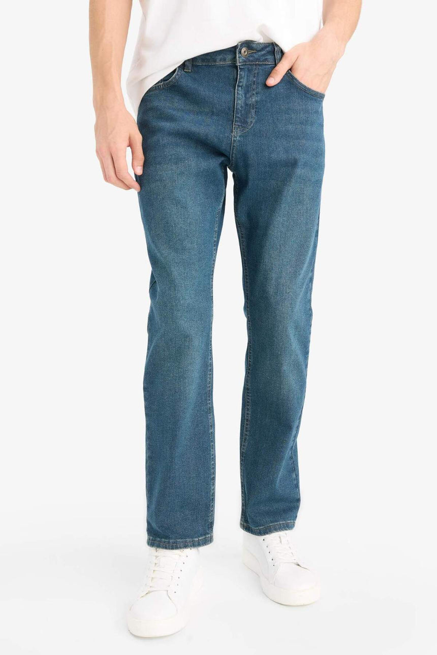 DeFacto R9026AZ Erkek Jean Pantolon - Koyu Yeşil