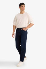 Defacto Erkek Denim W7086AZ - Mavi/Siyah