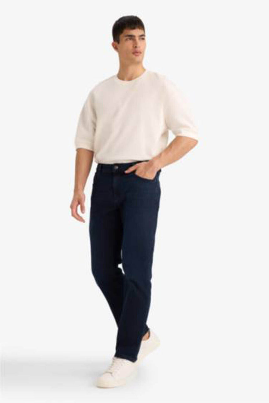 Defacto Erkek Denim W7086AZ - Mavi/Siyah