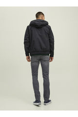 Jack & Jones Rush Erkek Büyük Beden Kapüşonlu Bomber Mont 12243517 - Siyah