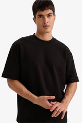 Defacto Erkek Short Sleeve T-Shirt F9856AX - Siyah