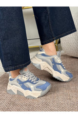 Eysha Noctra Mavi Gri Kadın Sneaker
