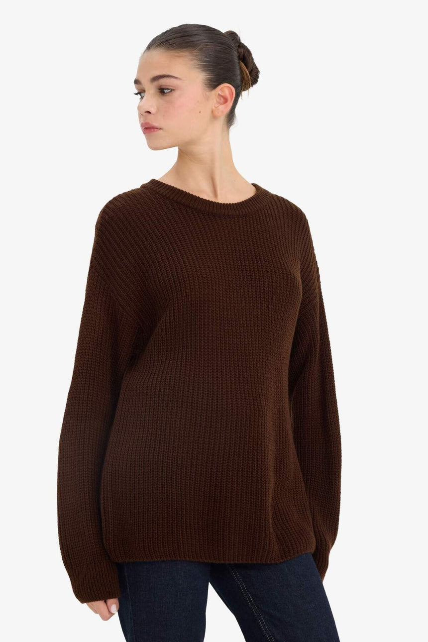 Defacto Kadın Pullover H6905Az - Kahverengi