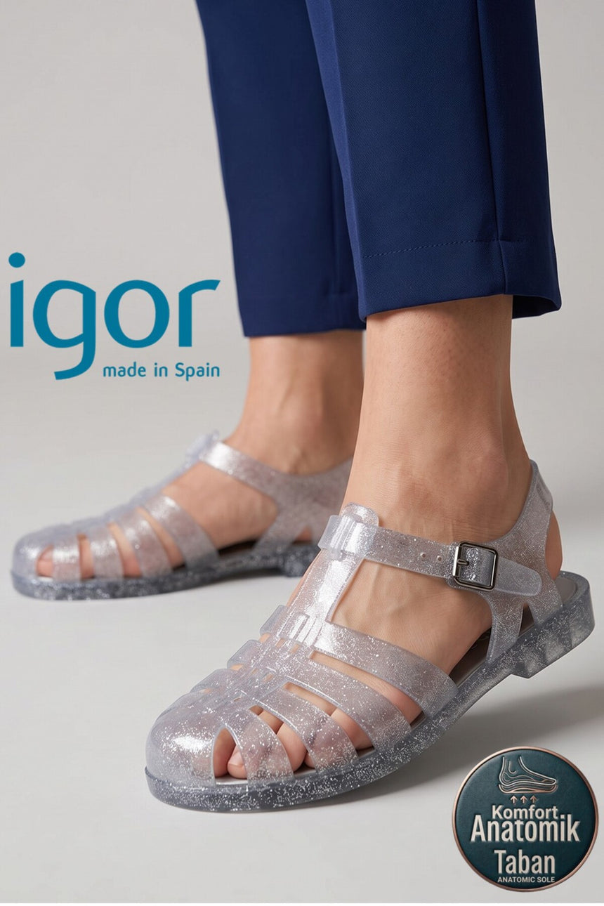 İGOR KADIN BIARRITZ GLITTER S10262 - Gümüş Simli