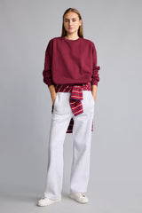 DeFacto Kadın Sweatshirt F9628AX - Bordo