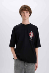 Defacto Erkek T-Shirt B5528Ax - Siyah