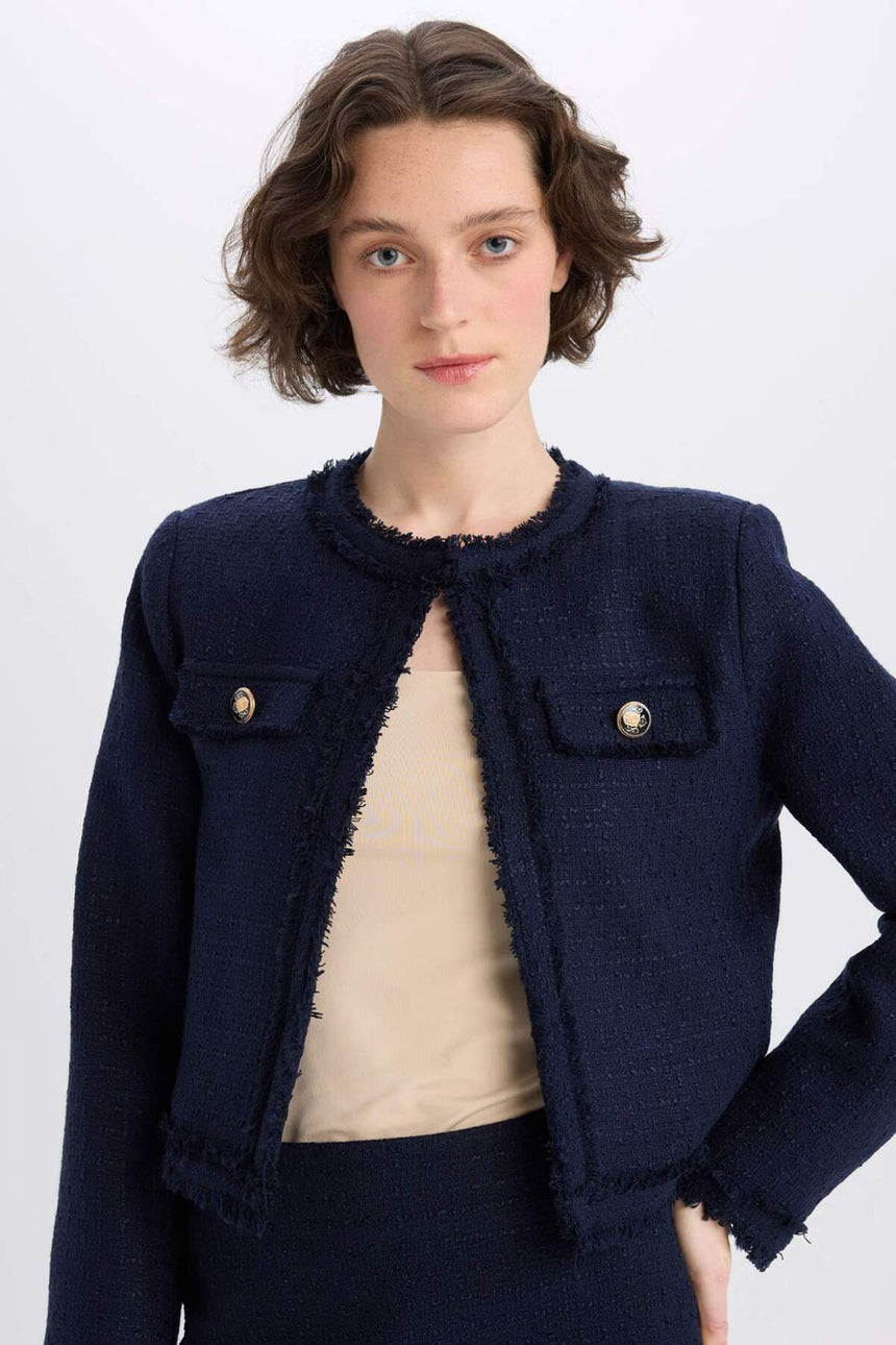 Defacto Kadın Blazer D5040Ax - Koyu Lacivert