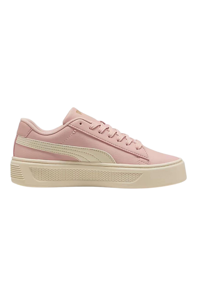 Sporline Puma Smash Platform v3 pembe renkli, kalın tabanlı kadın spor ayakkabı
