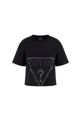 GUESS KADIN ADELE CROP T-SHIRT V2YI06K8HM0 - Koyu Mavi