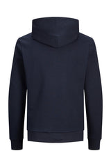 Jack & Jones Plus Corp Logo Erkek Büyük Beden Kapüşonlu Sweatshirt 12163777 - Lacivert