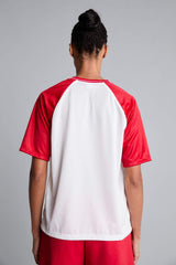 DeFacto I1228AX Kadın T-Shirt - Beyaz Kırmızı