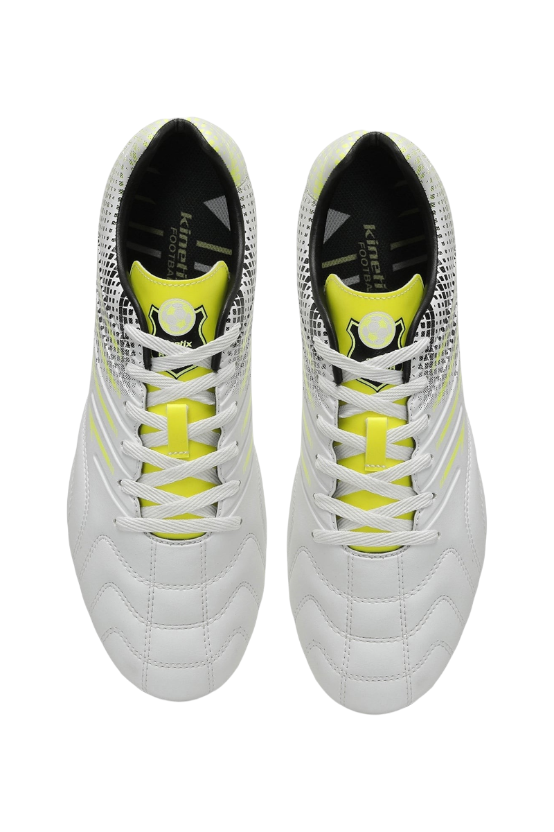 Sporline Kinetix Wandes AG beyaz ve neon sarı detaylı erkek futbol kramponu