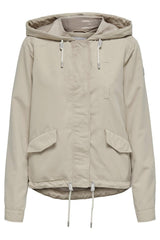 Only 15218613 ONLSKYLAR HOOD SPRING JACKET - Beyaz